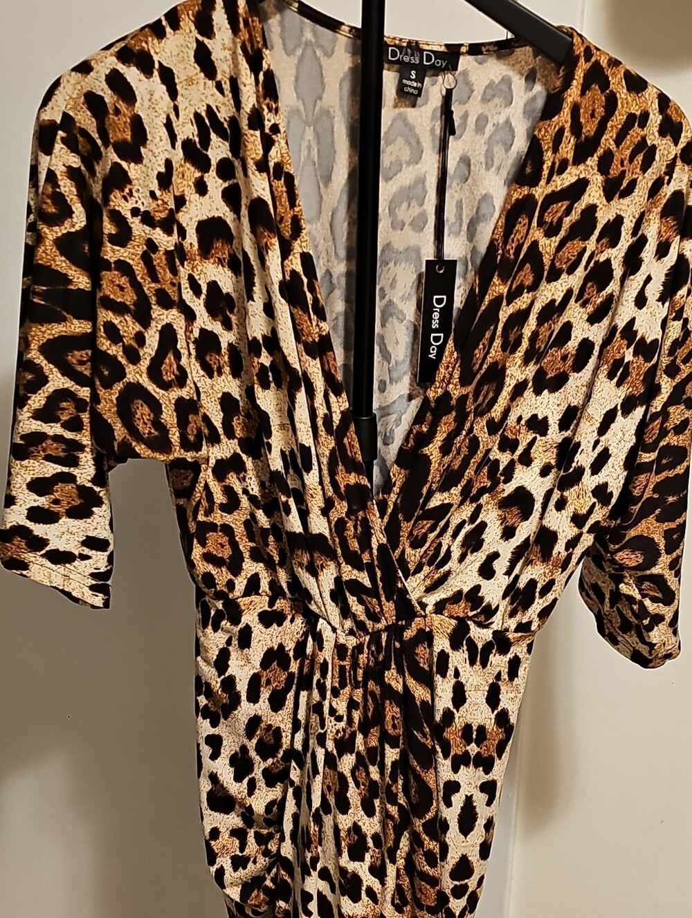 Women's Leopard Print Dress - Brown/Black